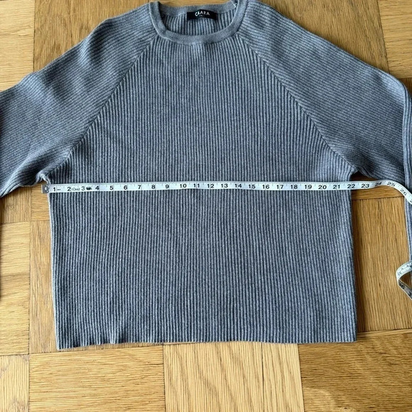 Caara XL Gray Ribbed Knit Pullover Sweater Crew Neck Long Sleeve - Picture 7 of 8